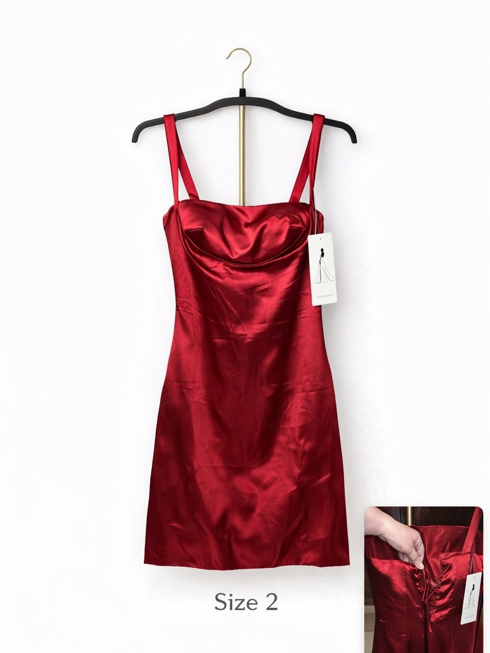 Elegant Red Satin Prom Dress with Cowl Neck